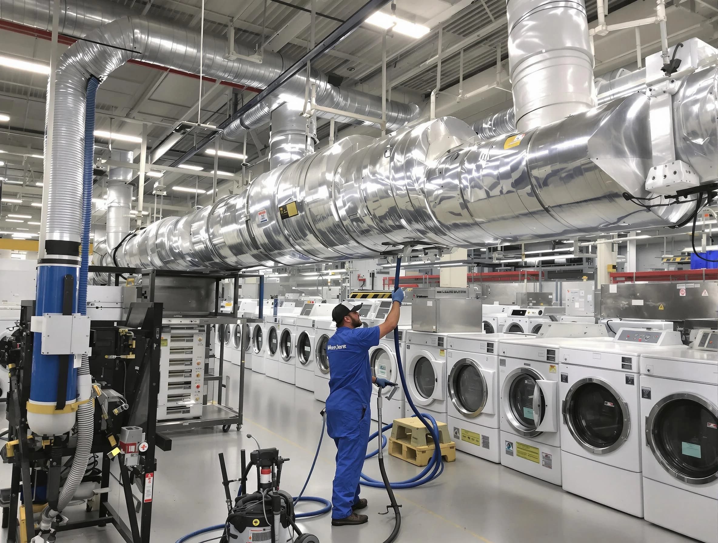 West Deer Dryer Vent Cleaning team performing heavy-duty industrial dryer vent cleaning in West Deer