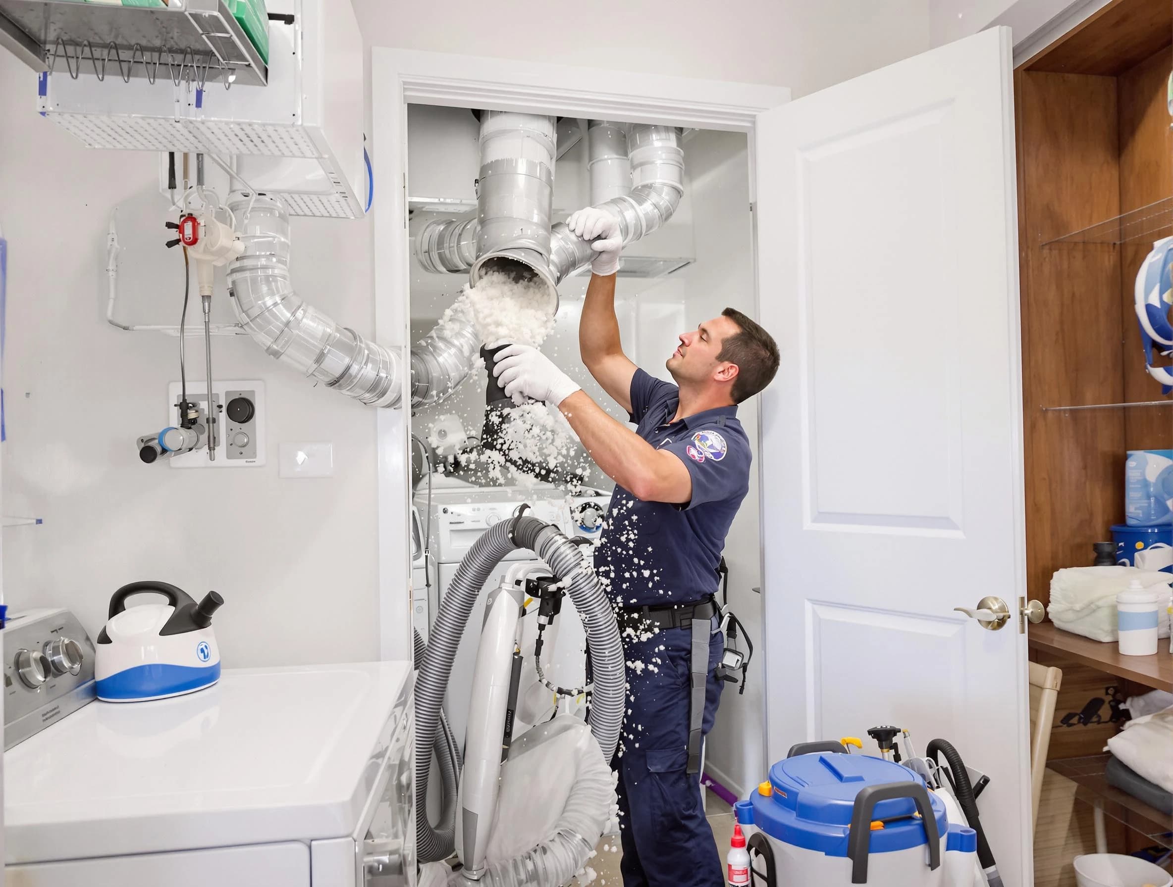 West Deer Dryer Vent Cleaning technician delivering thorough residential dryer vent cleaning service in West Deer